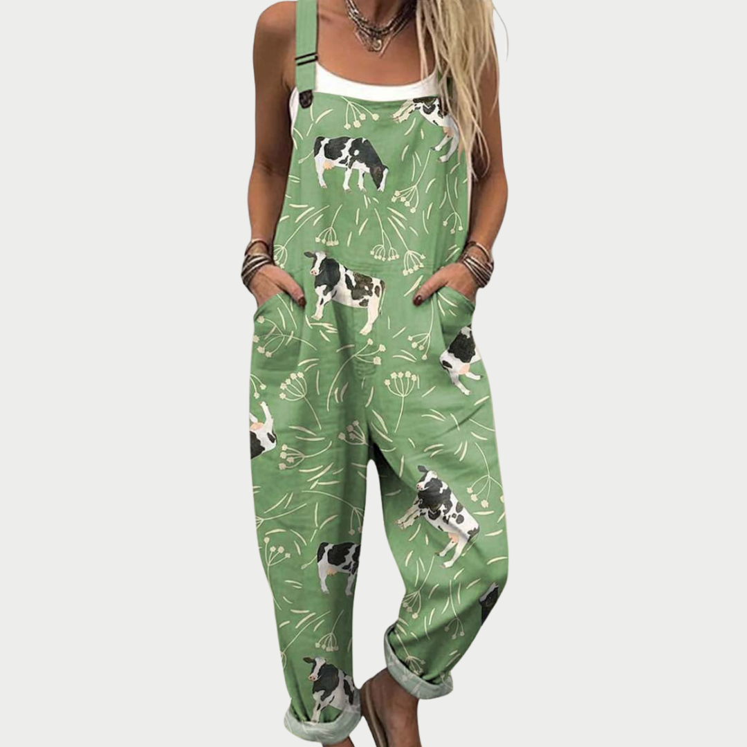 Comfortable Printed Dungarees