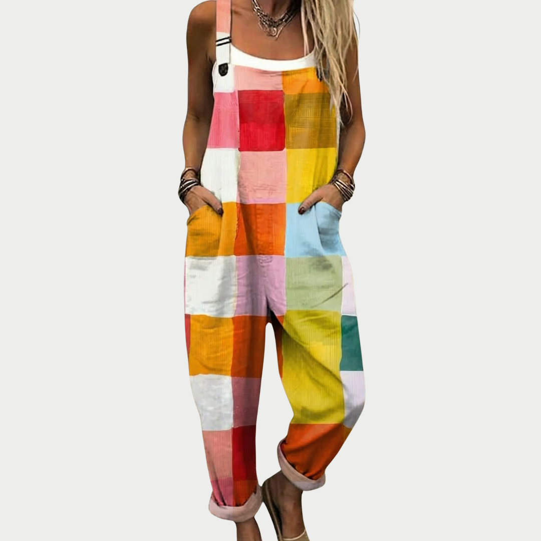 Comfortable Printed Dungarees