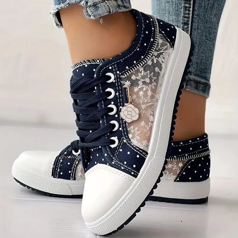Caro | Elegant Floral Sneakers