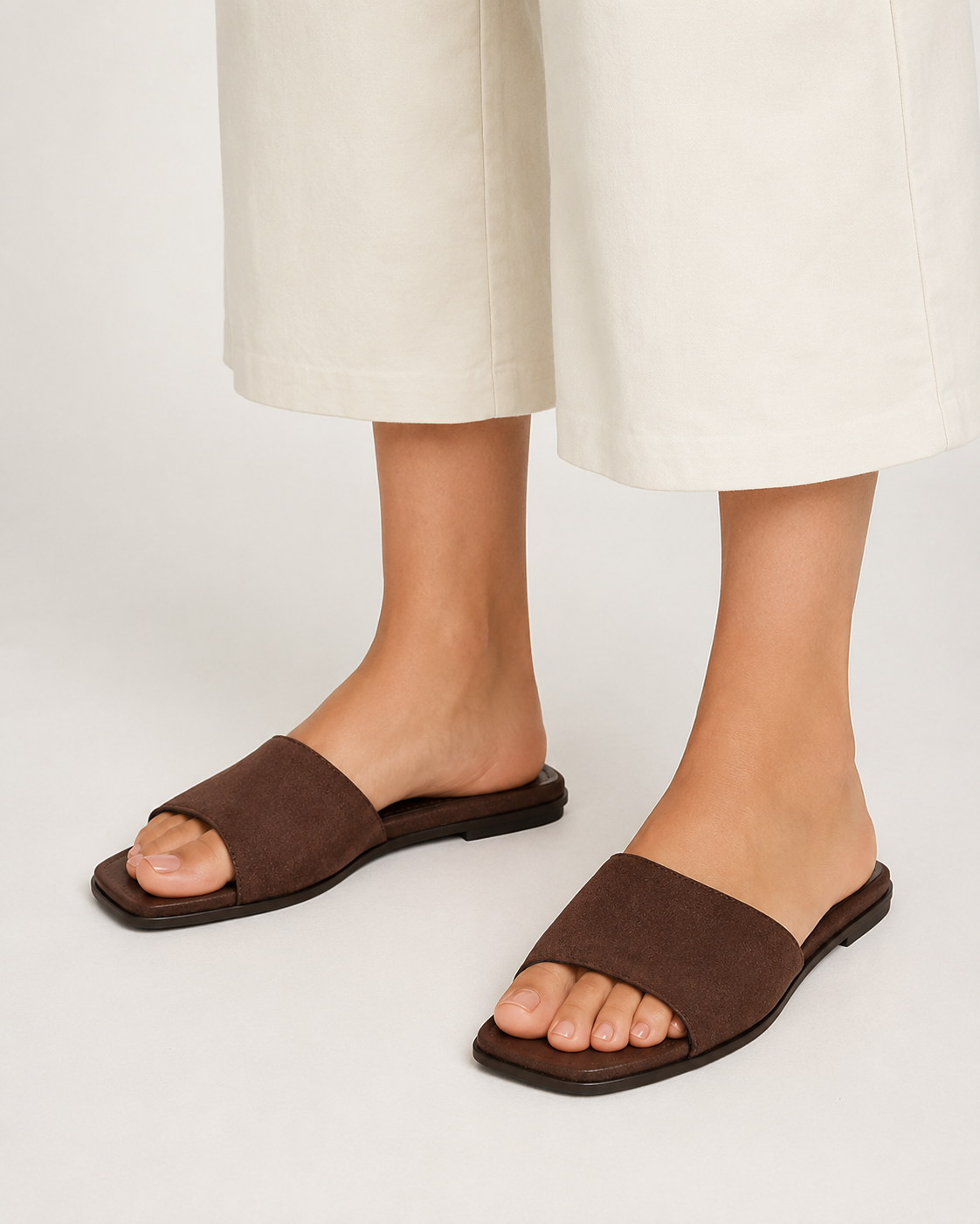 Sienna™ | Soft Suede-Look Slide Sandals