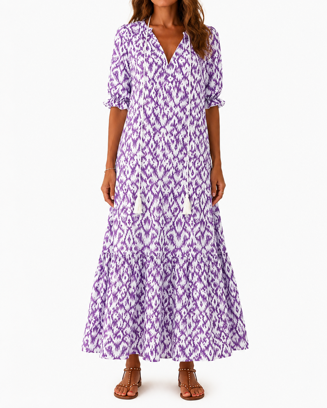 Aria | Tummy-Smoothing Boho Maxi Dress