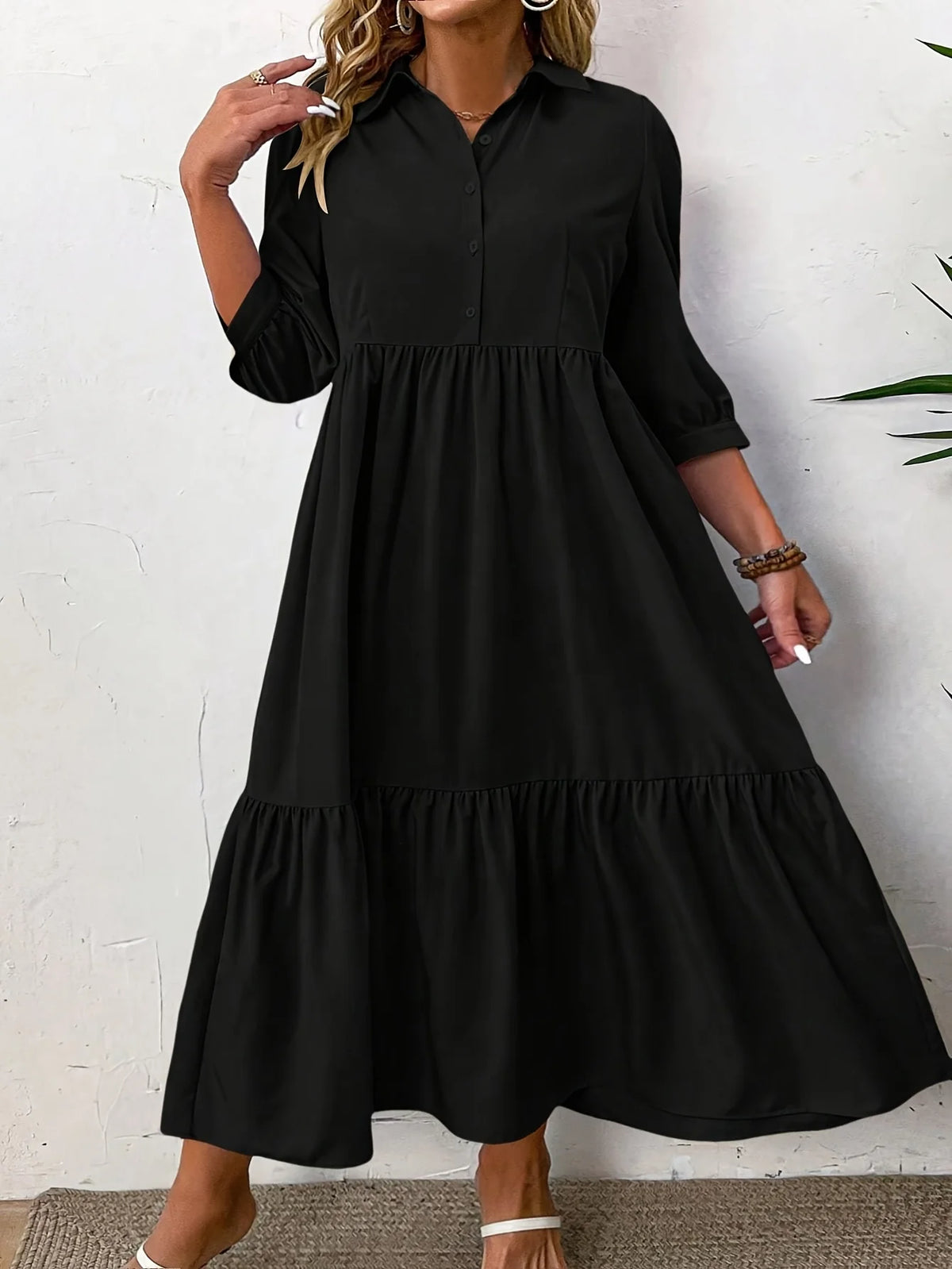 Elowen | Flattering Layered Shirt Dress