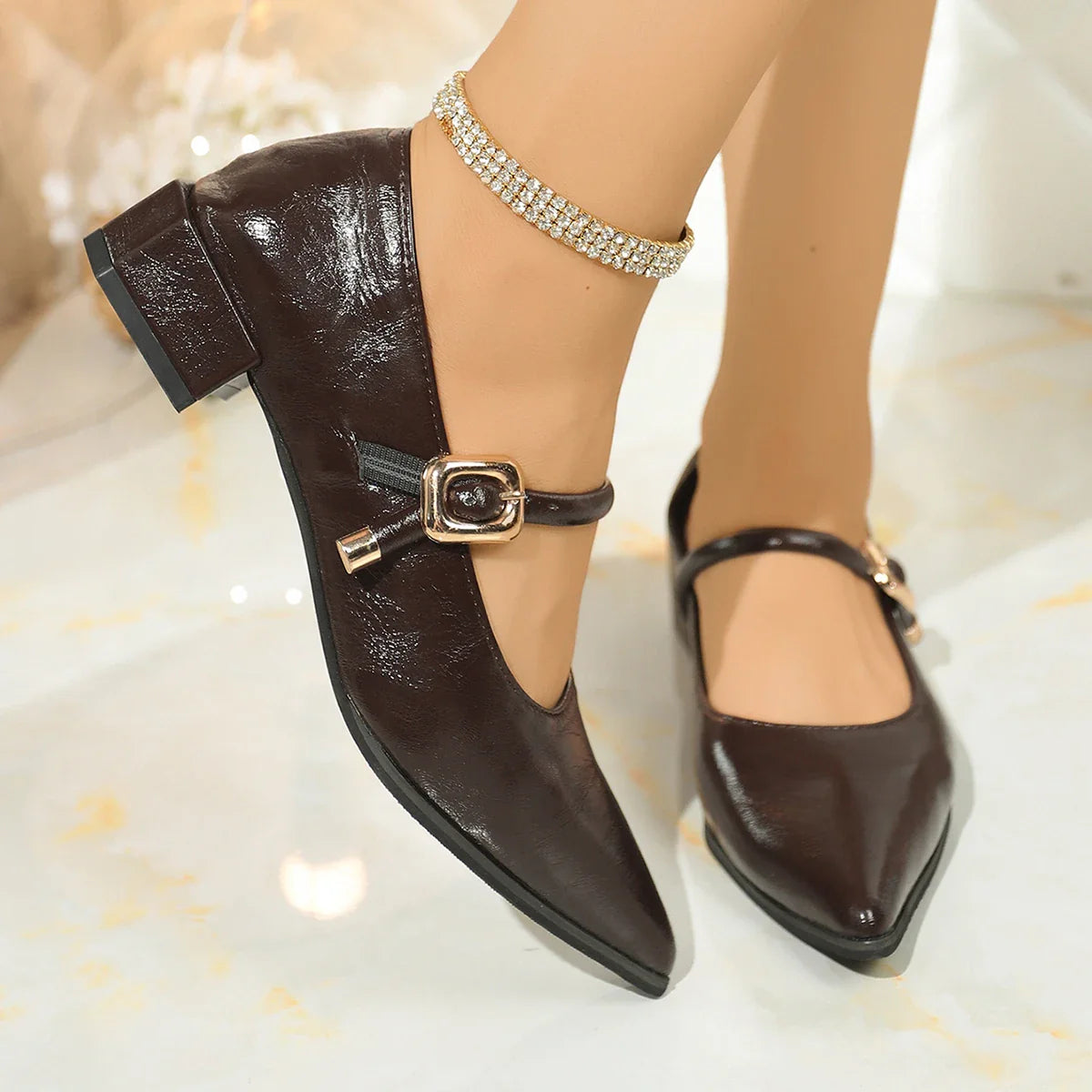 Sofia Leather Heels