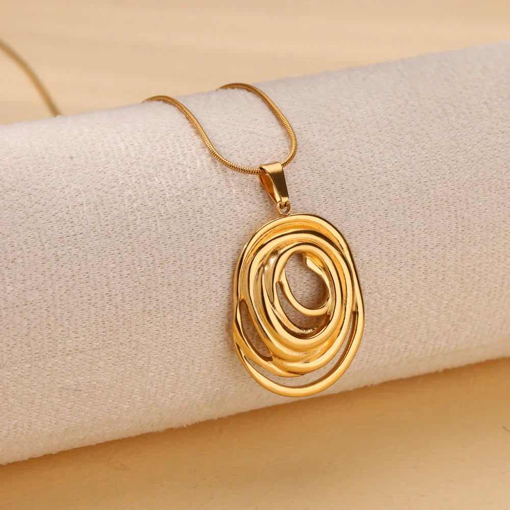 Oval Pendant Necklace
