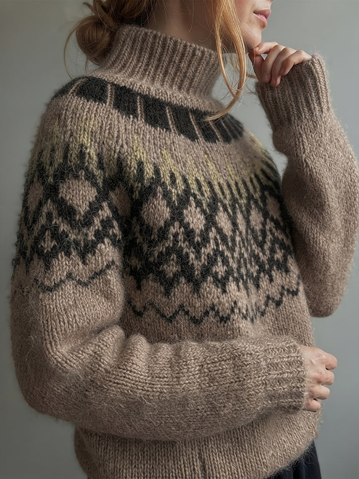 Freya | Fair Isle Fluffy Knit Sweater