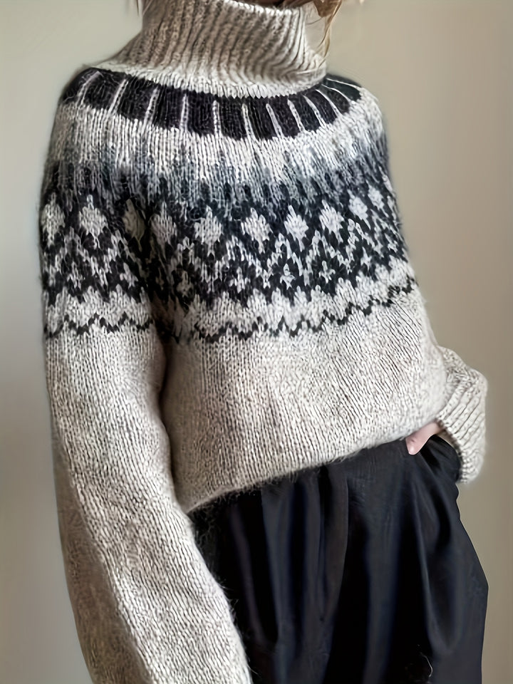 Freya | Fair Isle Fluffy Knit Sweater