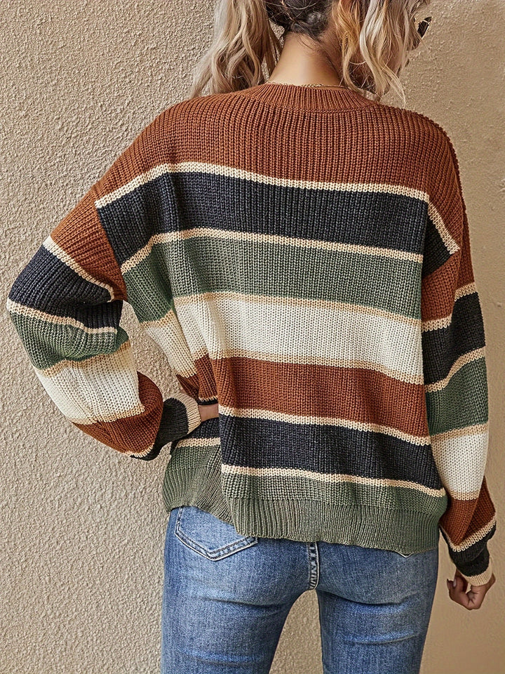 Hazel | Cosy Striped Autumn Sweater