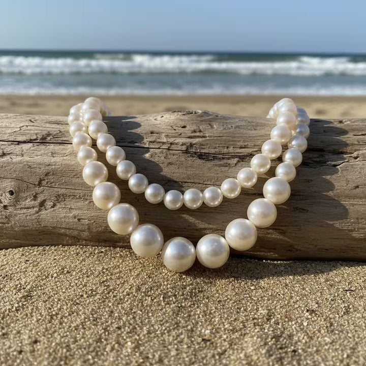 Double Statement Pearl Necklace