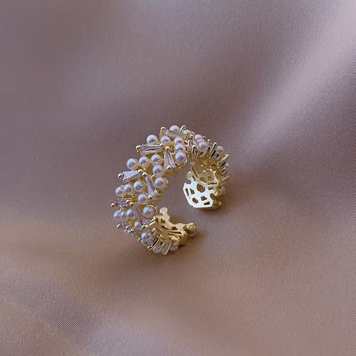 Premium Pearl Leaf Ring