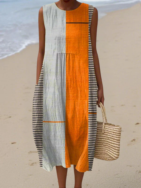 Opal Color Block Midi Dress