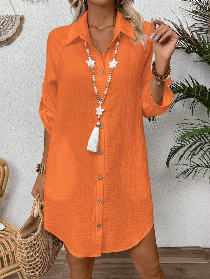 Zayélia | Relaxed Linen Shirt Dress
