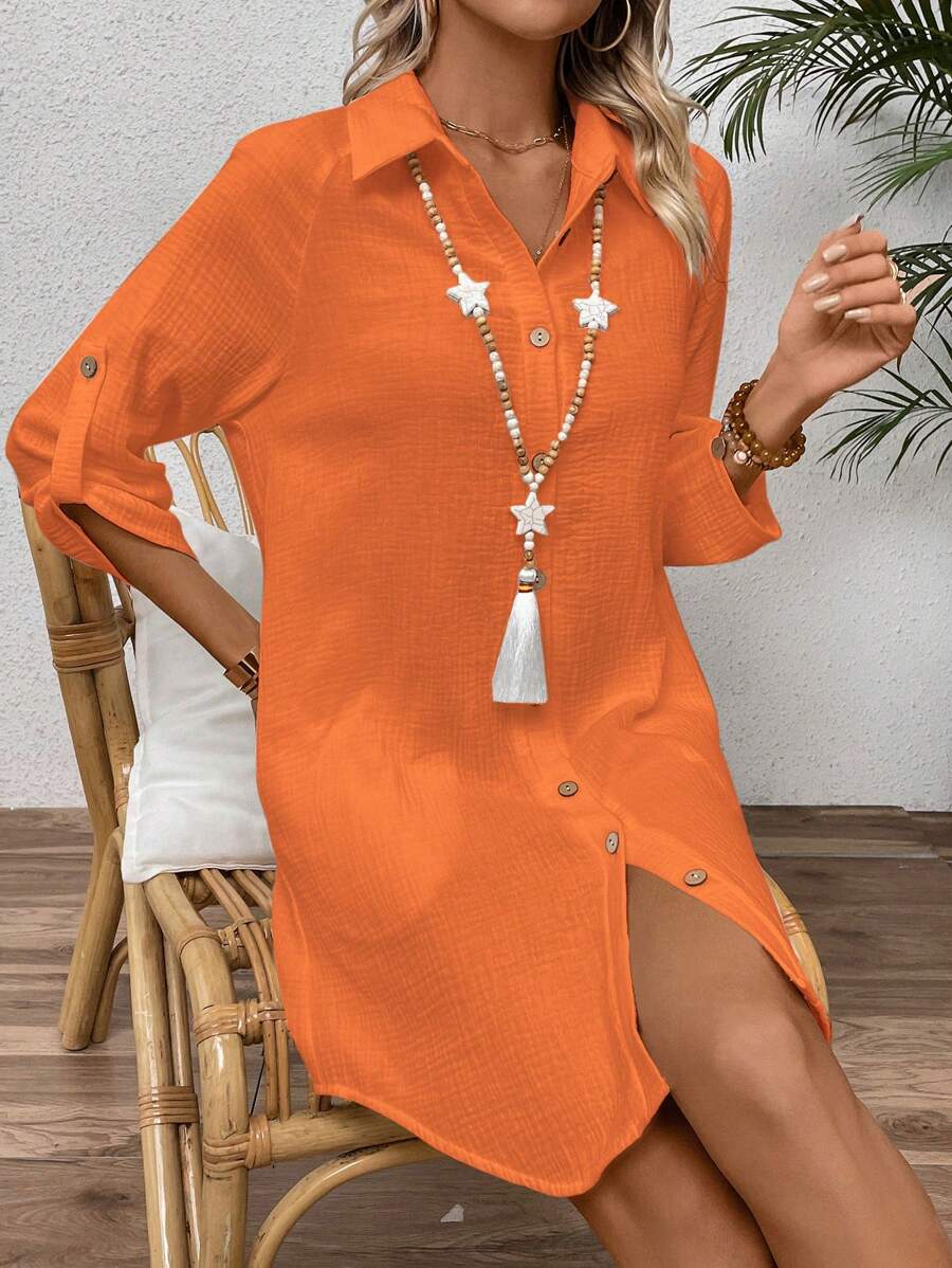 Zayélia | Relaxed Linen Shirt Dress