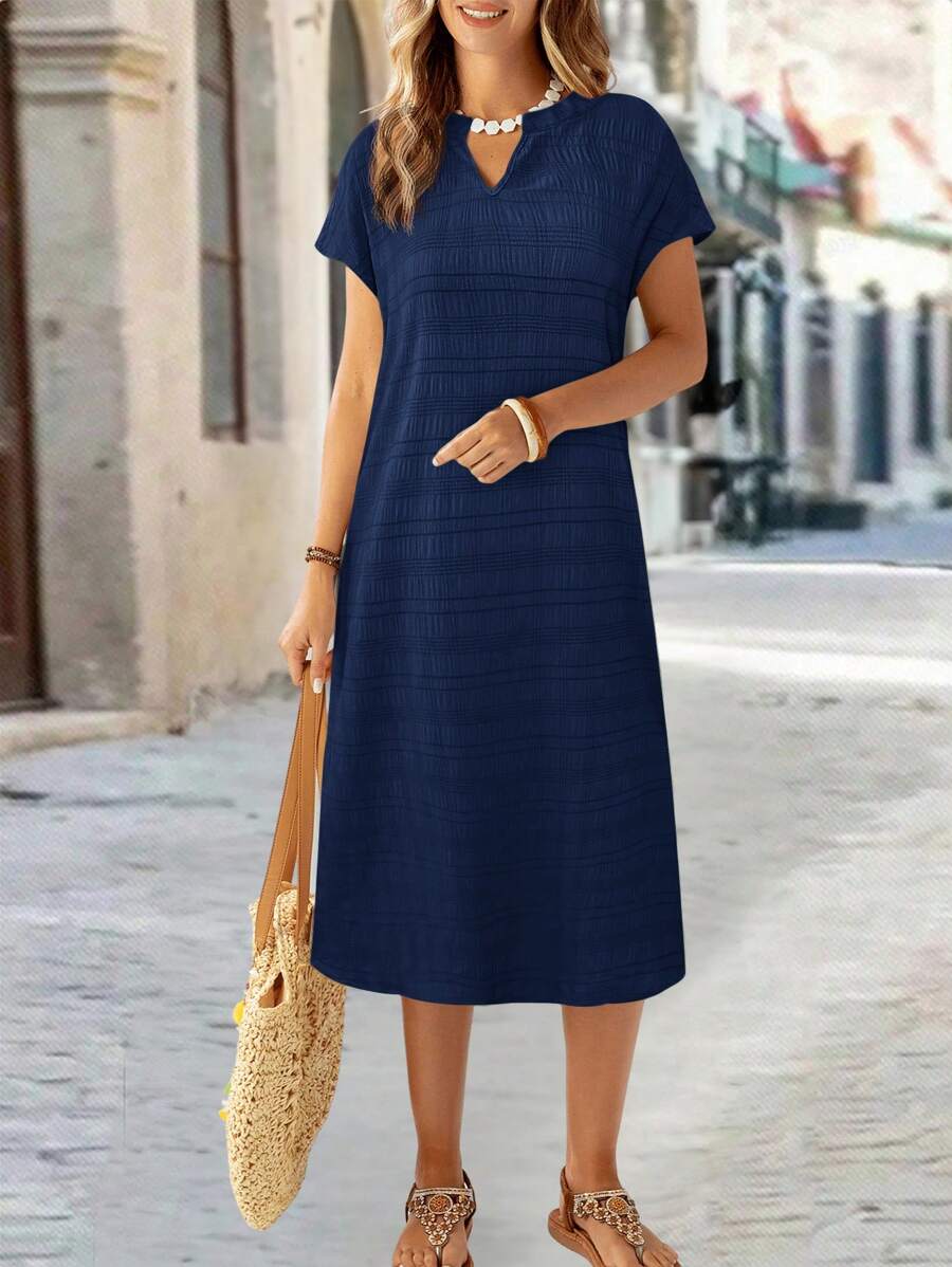 Lune | Floral Stripe V-Neck Summer Dress