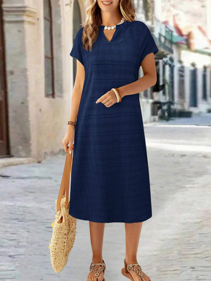 Lune | Floral Stripe V-Neck Summer Dress