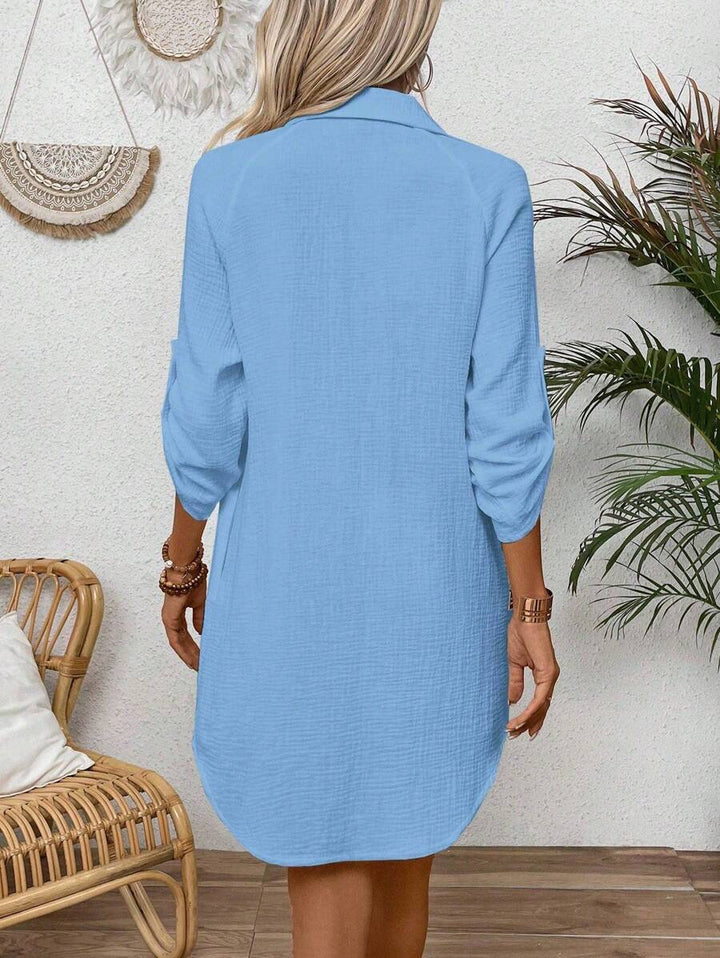 Zayélia | Relaxed Linen Shirt Dress