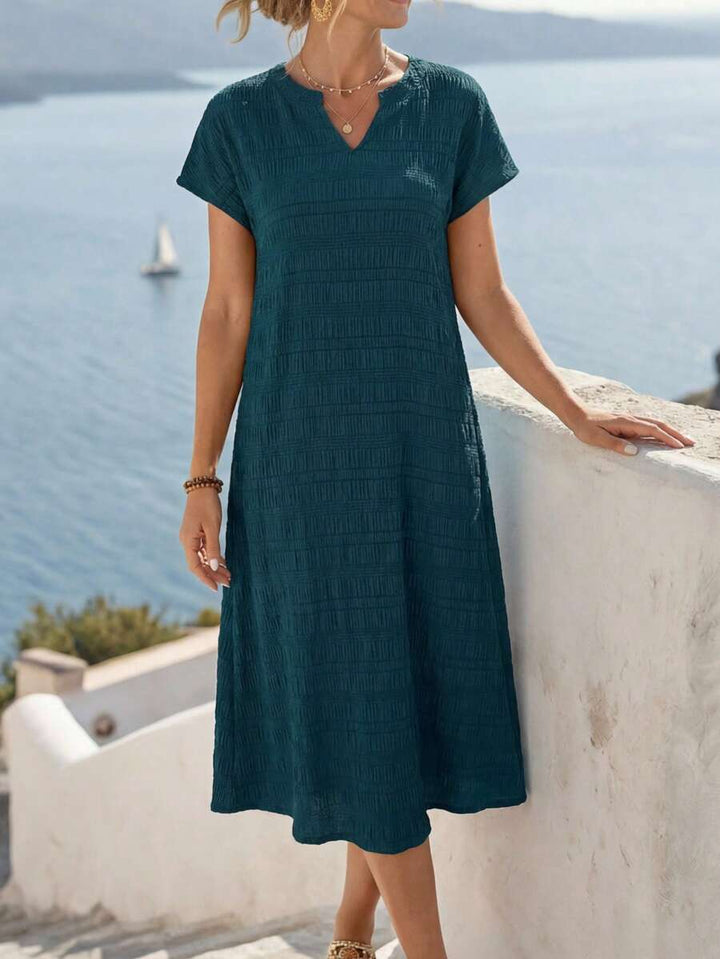 Lune | Floral Stripe V-Neck Summer Dress