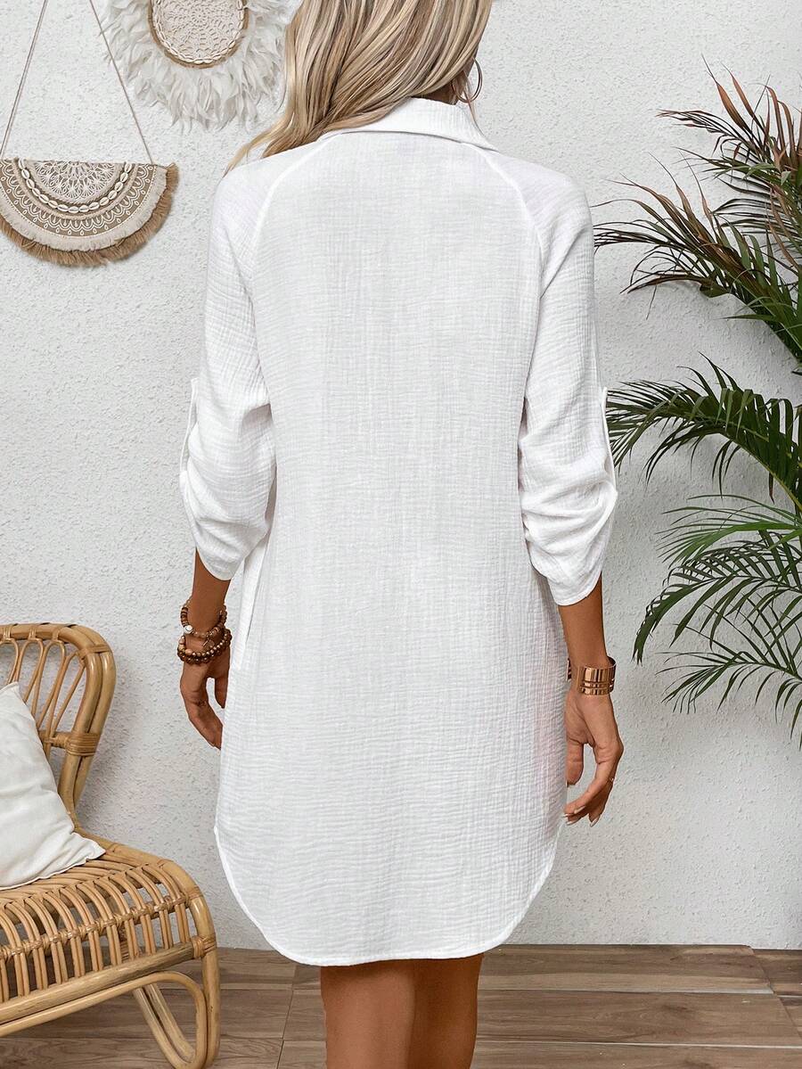 Zayélia | Relaxed Linen Shirt Dress