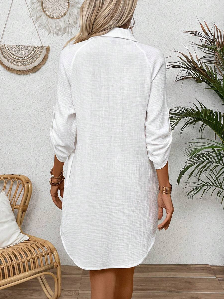 Zayélia | Relaxed Linen Shirt Dress