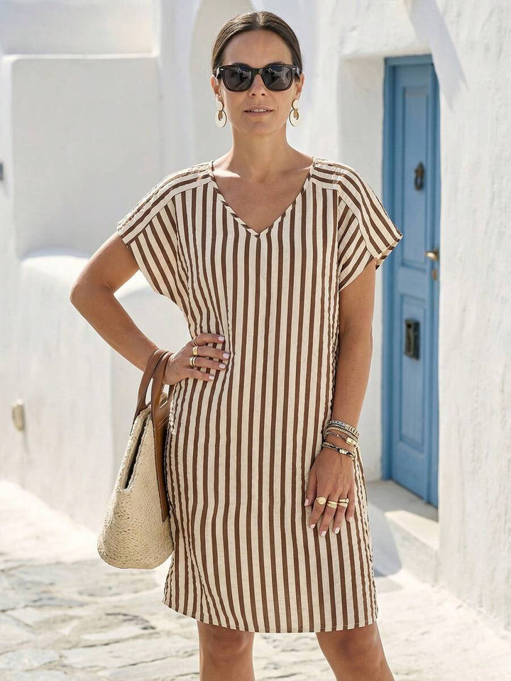 Marina | Striped Mini Beach Dress