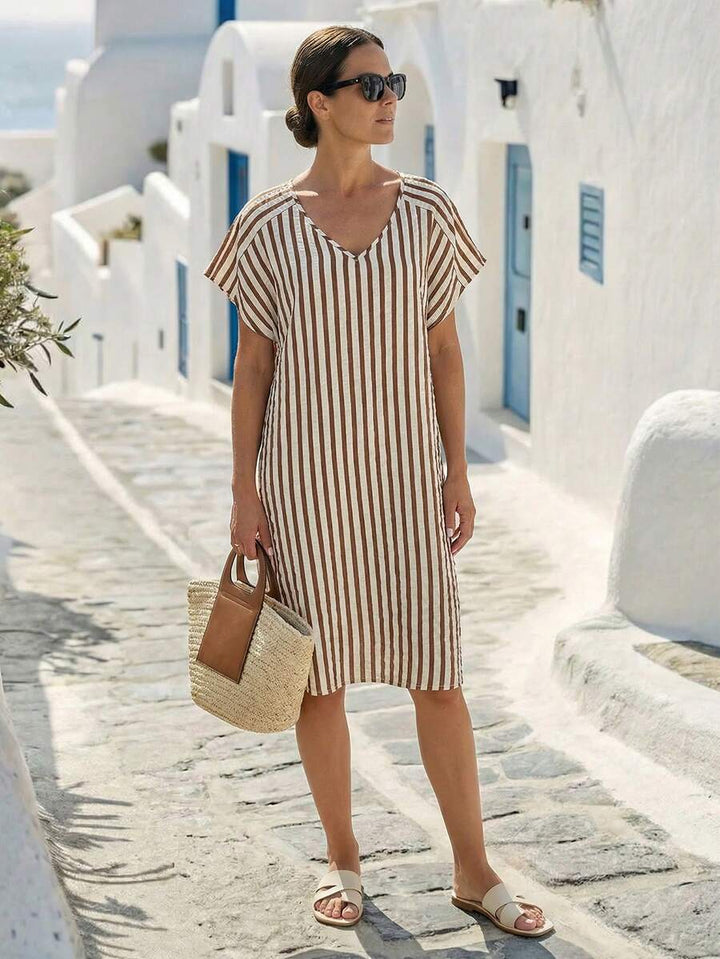 Marina | Striped Mini Beach Dress