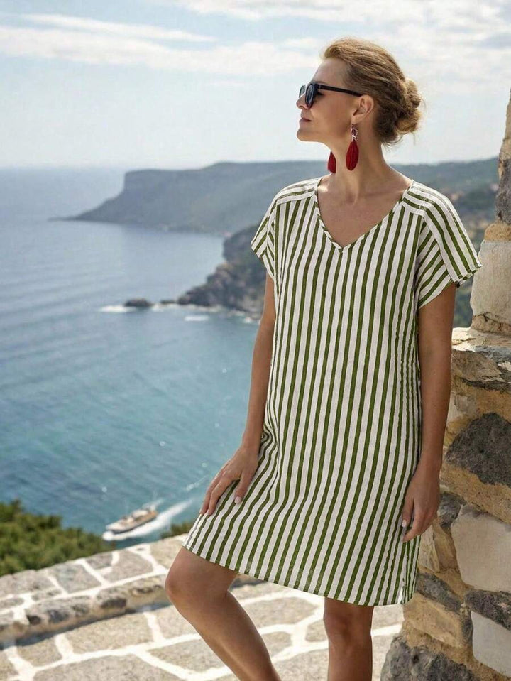 Marina | Striped Mini Beach Dress