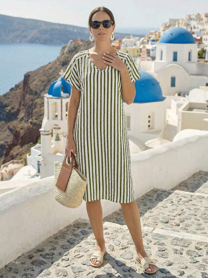 Marina | Striped Mini Beach Dress