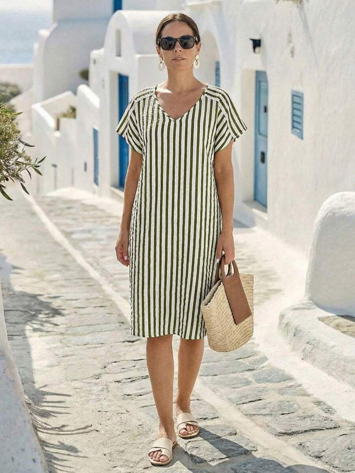 Marina | Striped Mini Beach Dress