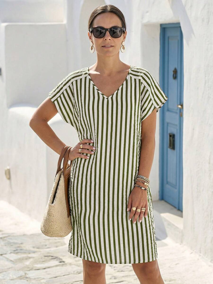 Marina | Striped Mini Beach Dress