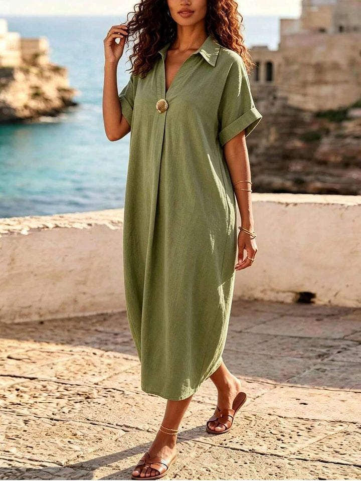 Selene | Relaxed V-Neck Summer Dress