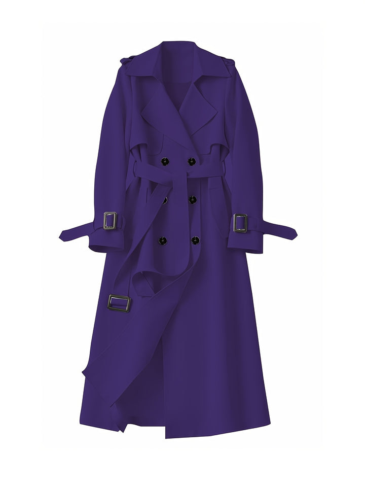 Charlotte | British-Style Double-Breasted Trench Coat