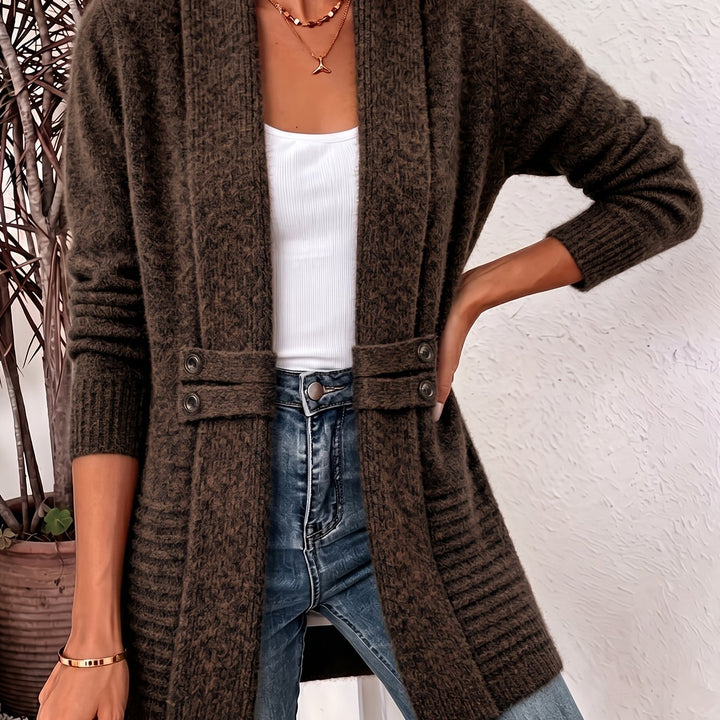 Odette | Belted Double-Breasted Wrap Cardigan
