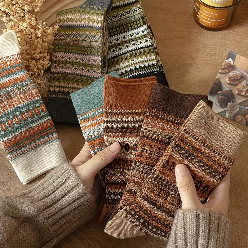 Wren | 5-Pack Retro Melange Ankle Socks