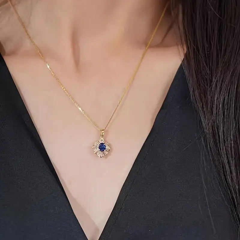 Dazzling Midnight Sapphire Necklace