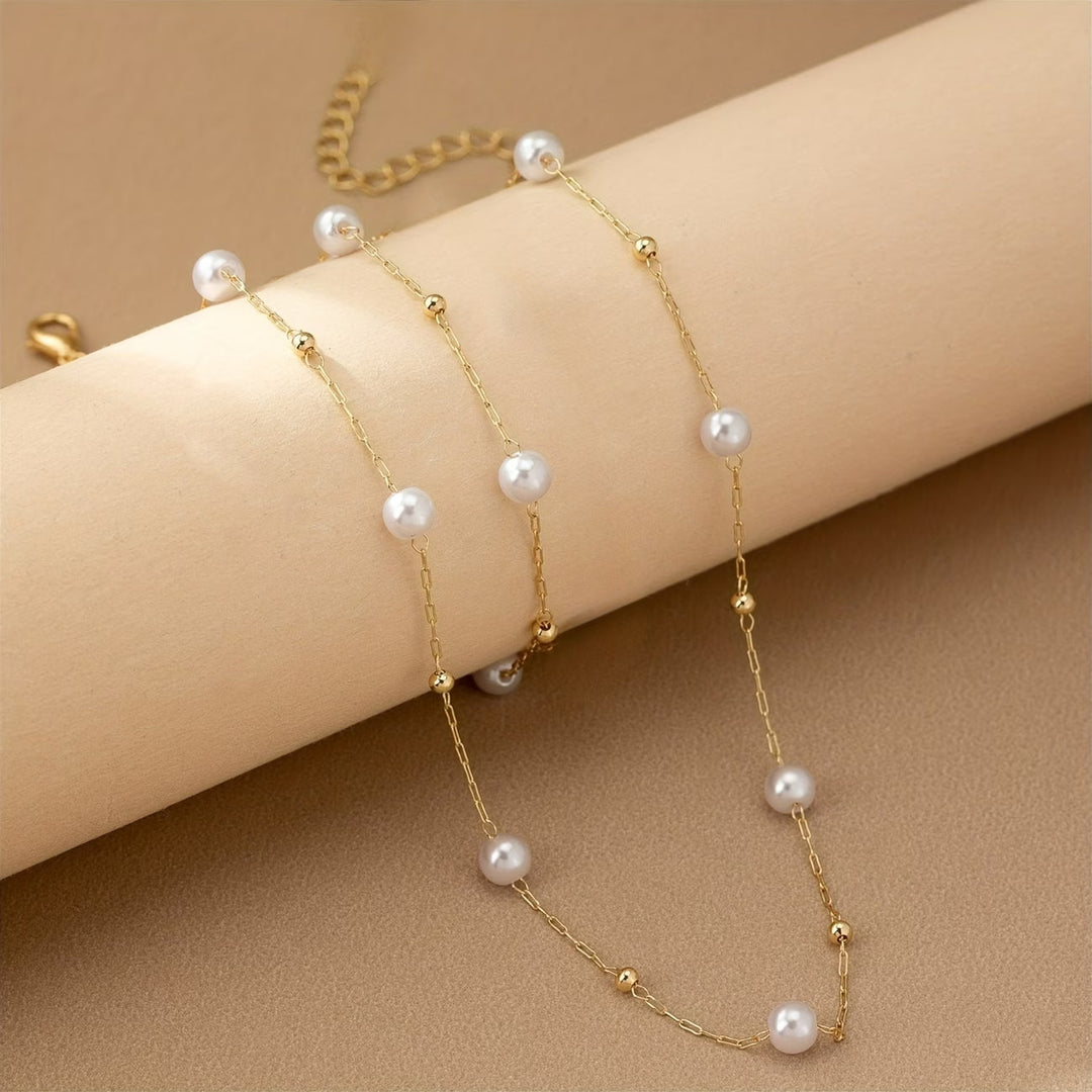 Dainty Pearl Chain Jewelry Set