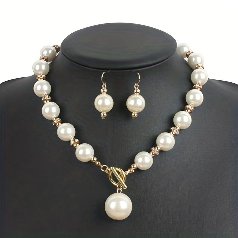 Chunky Pearl Necklace Set