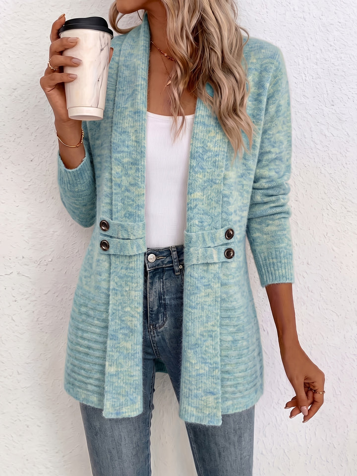Odette | Belted Double-Breasted Wrap Cardigan