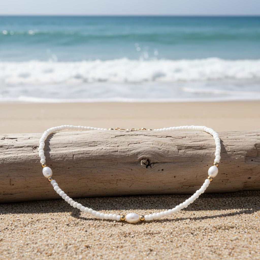 Dainty Pearl Beaded Necklace