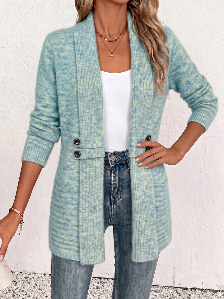 Odette | Belted Double-Breasted Wrap Cardigan