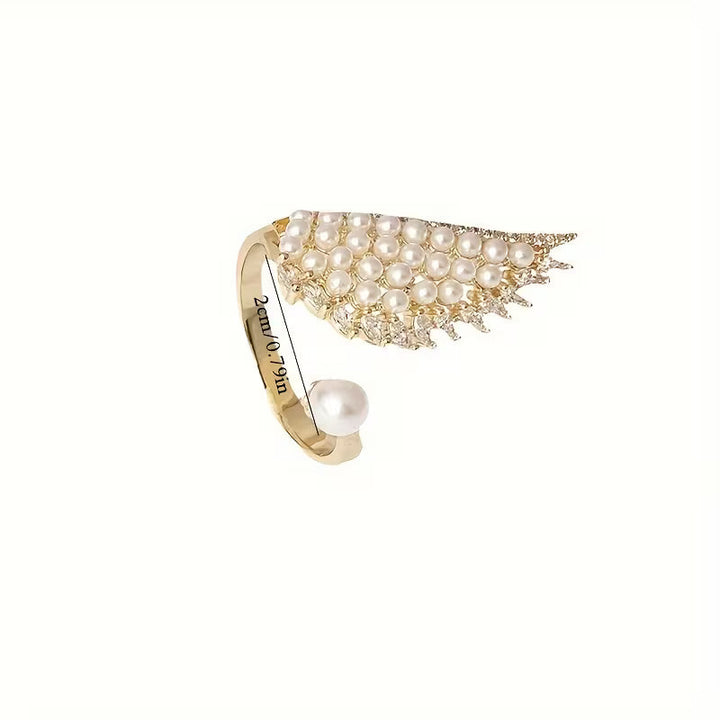 Angelic Pearl Wing Ring