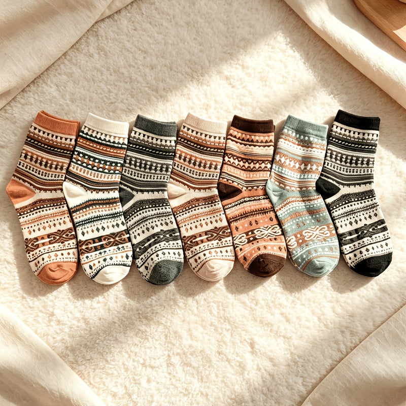 Wren | 5-Pack Retro Melange Ankle Socks