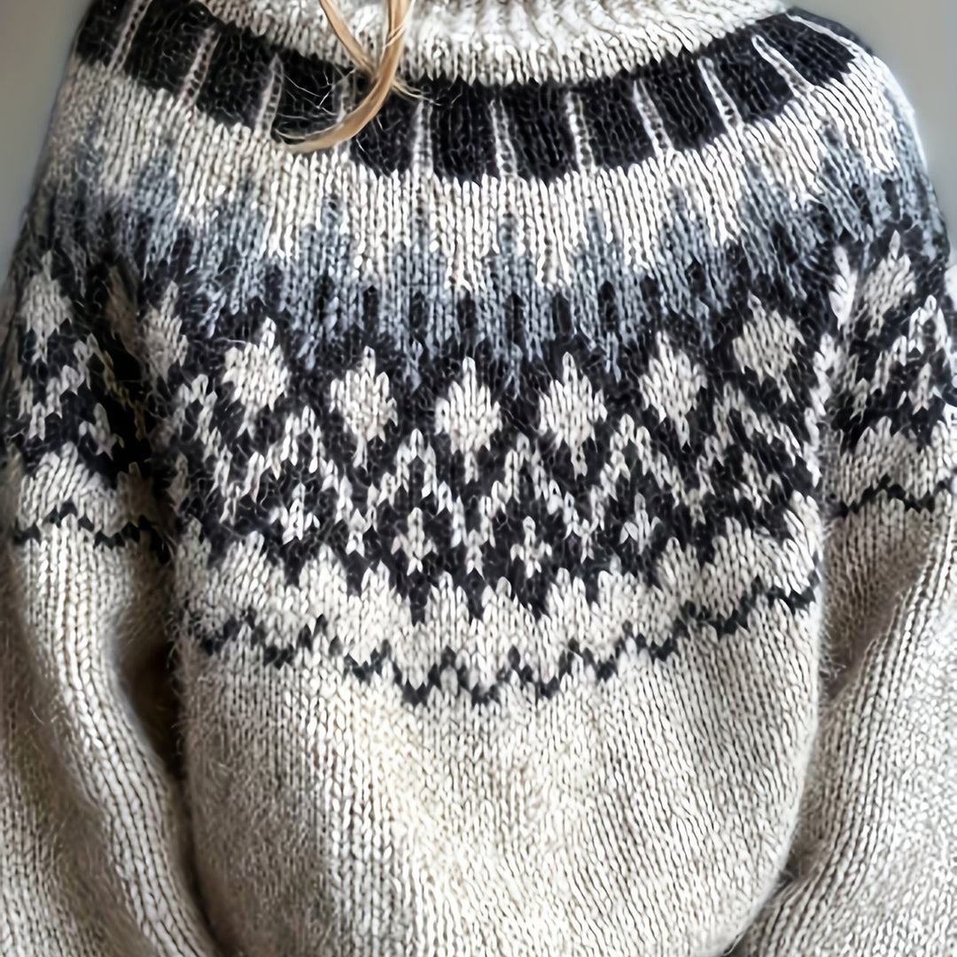 Freya | Fair Isle Fluffy Knit Sweater