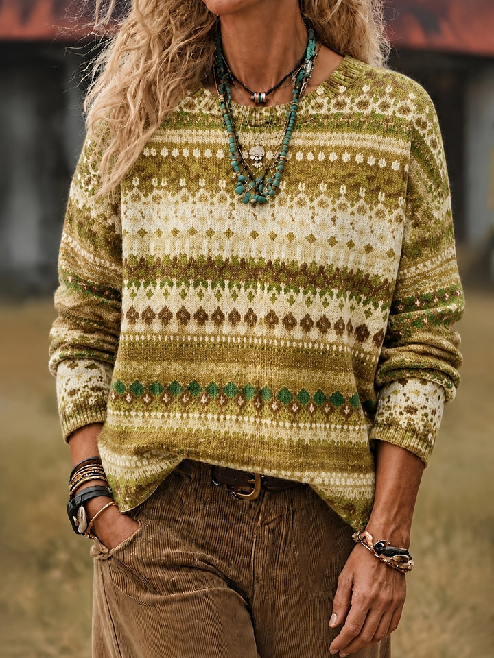 Ivy | All-Over Print Crew Neck Sweater