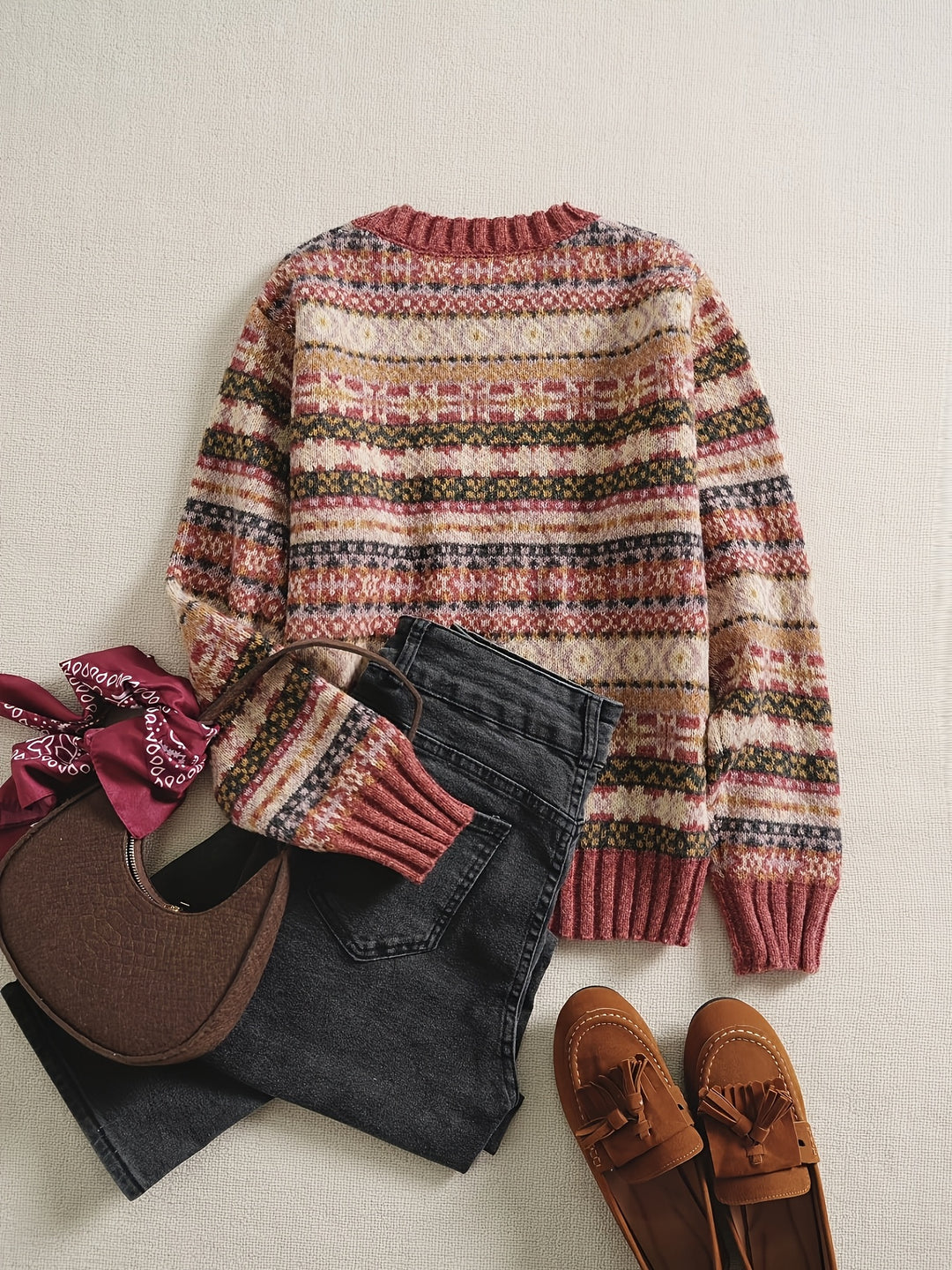 Ruby | Colourblock Raglan-Sleeve Jumper