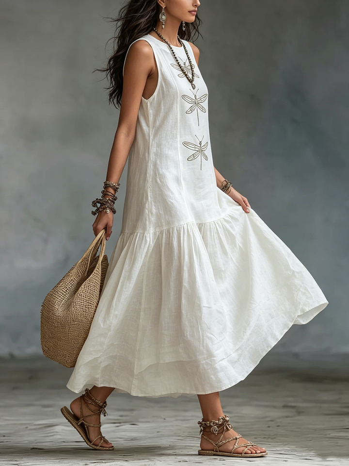 Dragonfly | Sleeveless Summer Maxi Dress