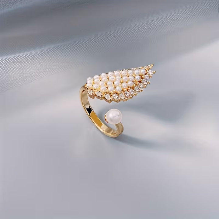 Angelic Pearl Wing Ring