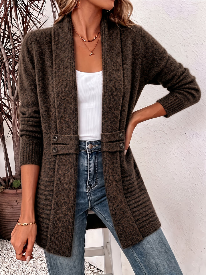 Odette | Belted Double-Breasted Wrap Cardigan