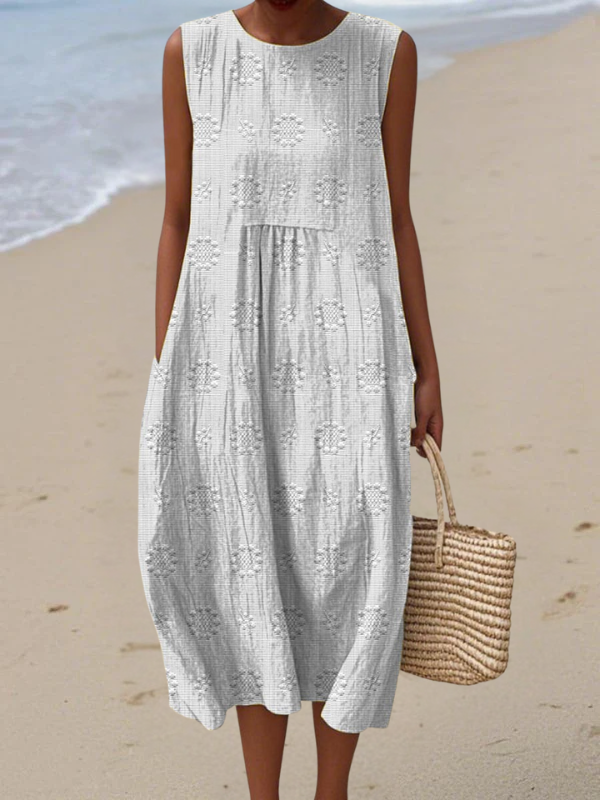 Willa Embroidered Midi Dress