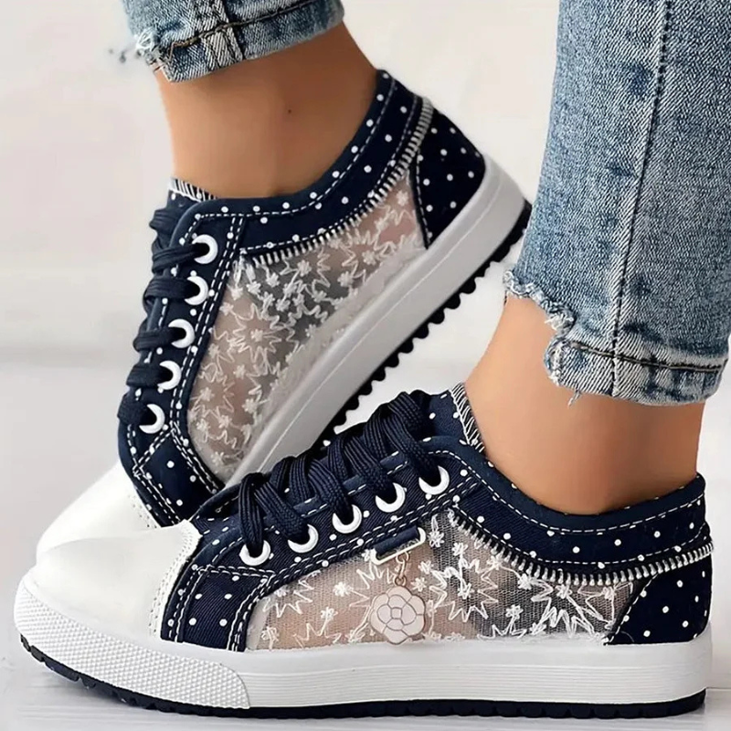 Caro | Elegant Floral Sneakers