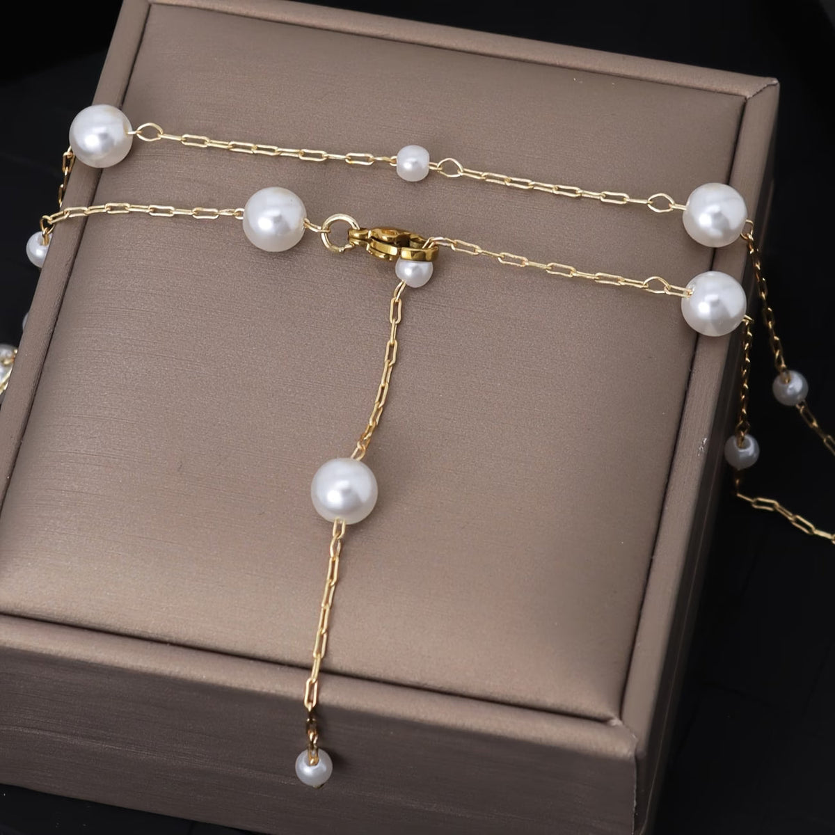 Elegant Sky Pearl Necklace