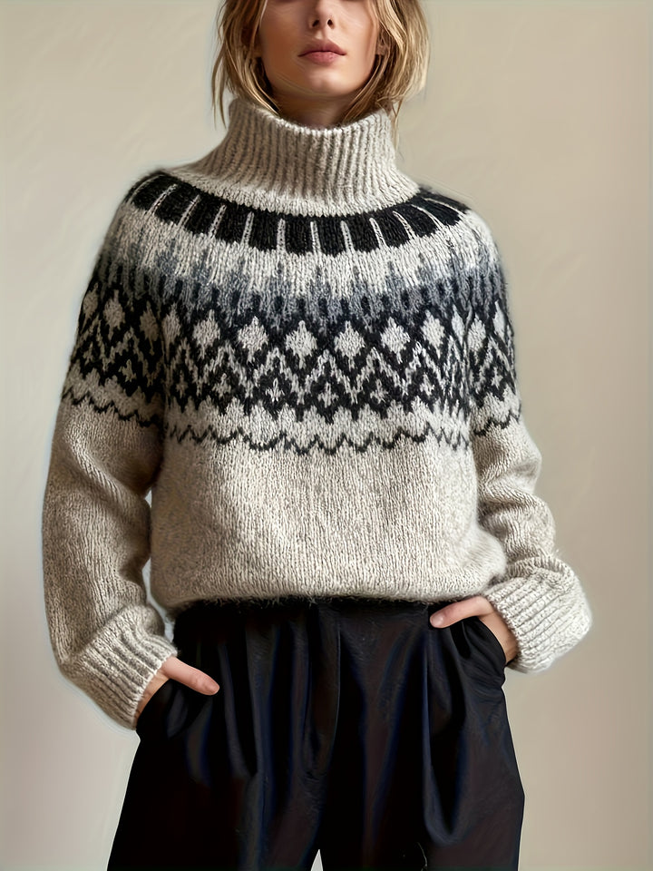 Freya | Fair Isle Fluffy Knit Sweater